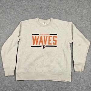 Vintage Pepperdine Waves Sweatshirt Womens Large Gray NCAA Football League